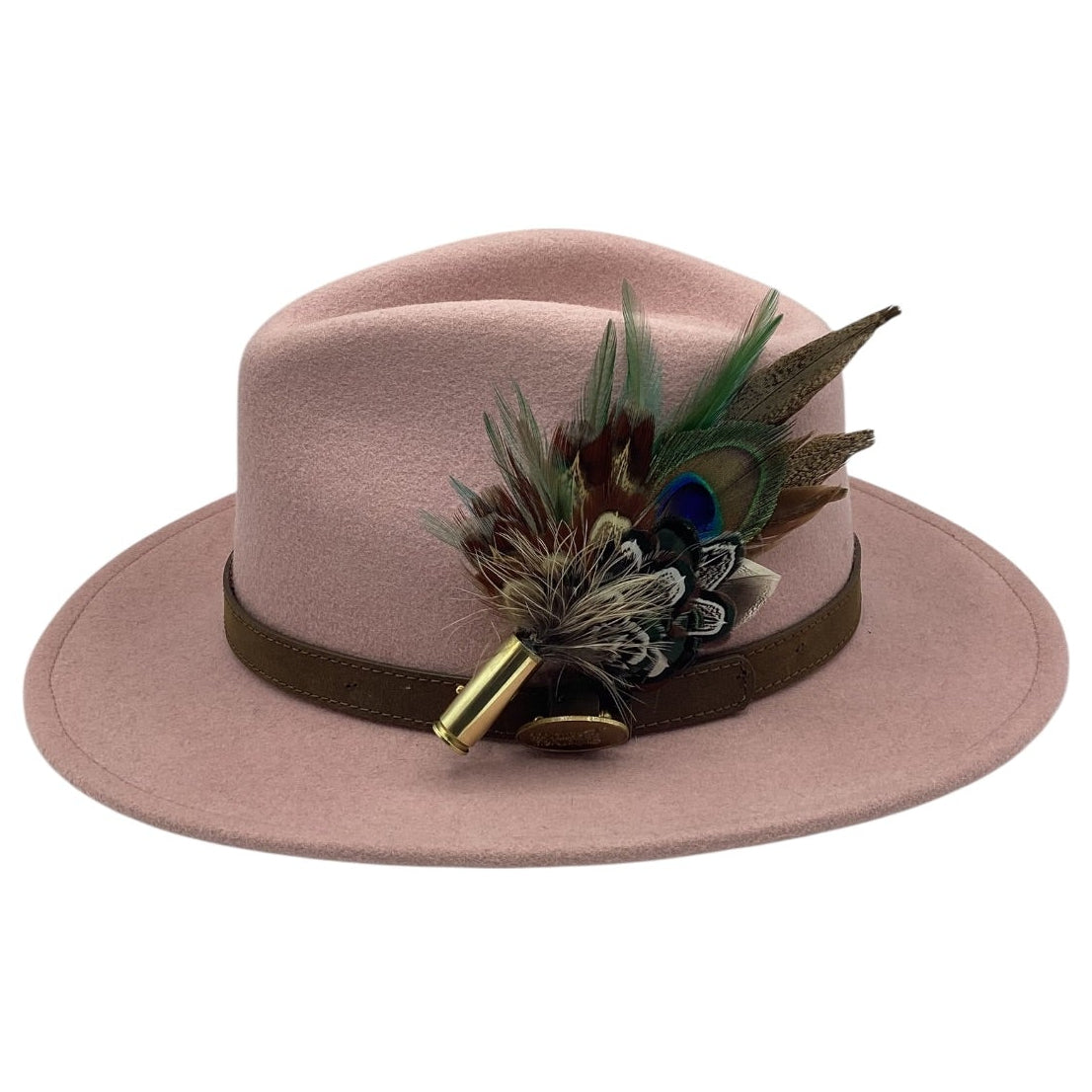 Emerald Green and Natural Feather Hat Pin (CFP830)