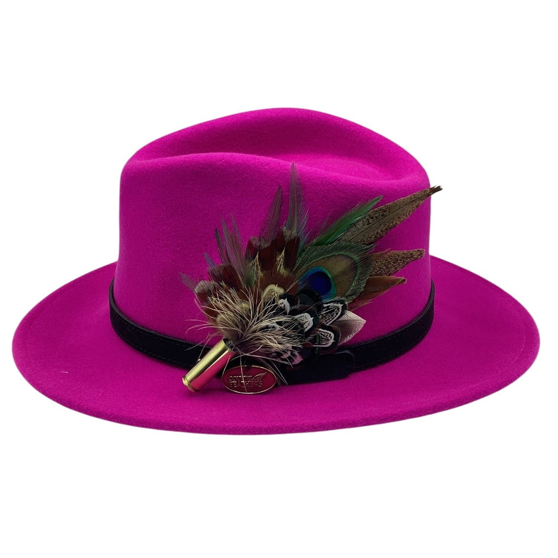 Emerald Green and Natural Feather Hat Pin (CFP830)