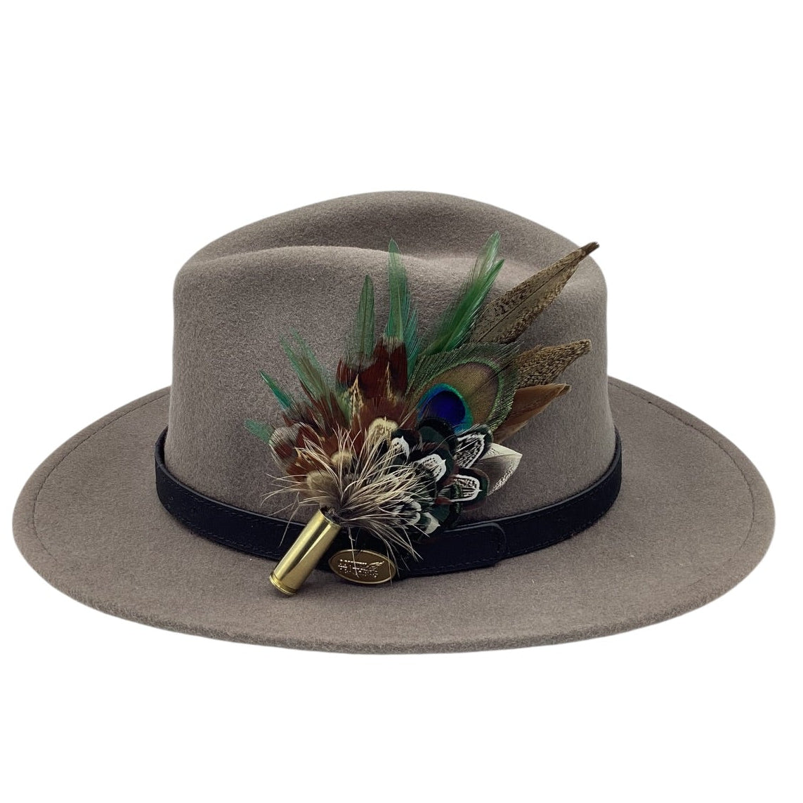 Emerald Green and Natural Feather Hat Pin (CFP830)