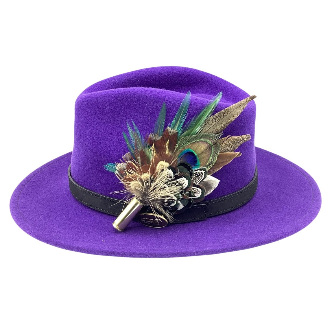 Emerald Green and Natural Feather Hat Pin (CFP830)