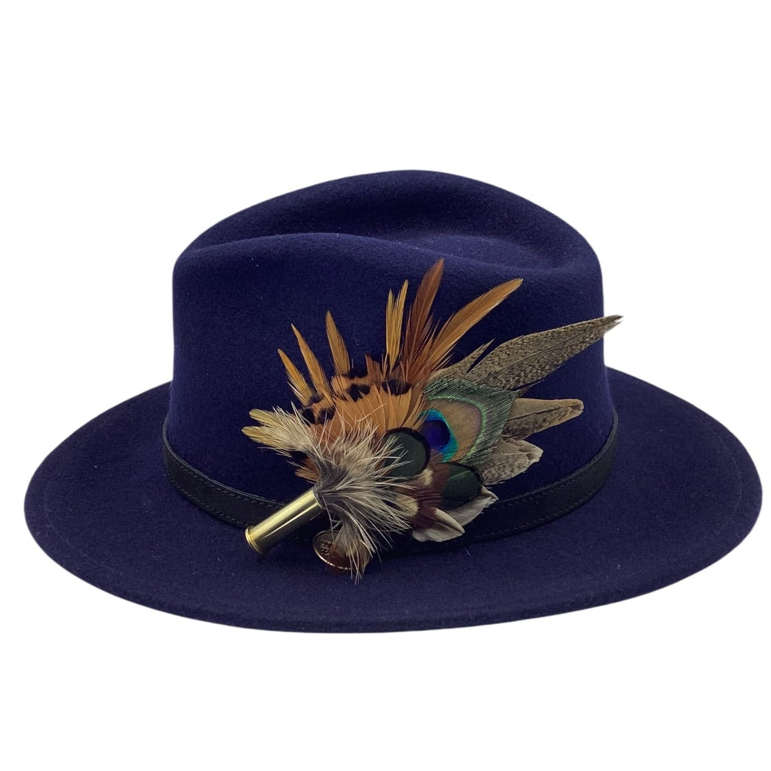 Copper, Emerald Green and Natural Feather Hat Pin (CFP831)