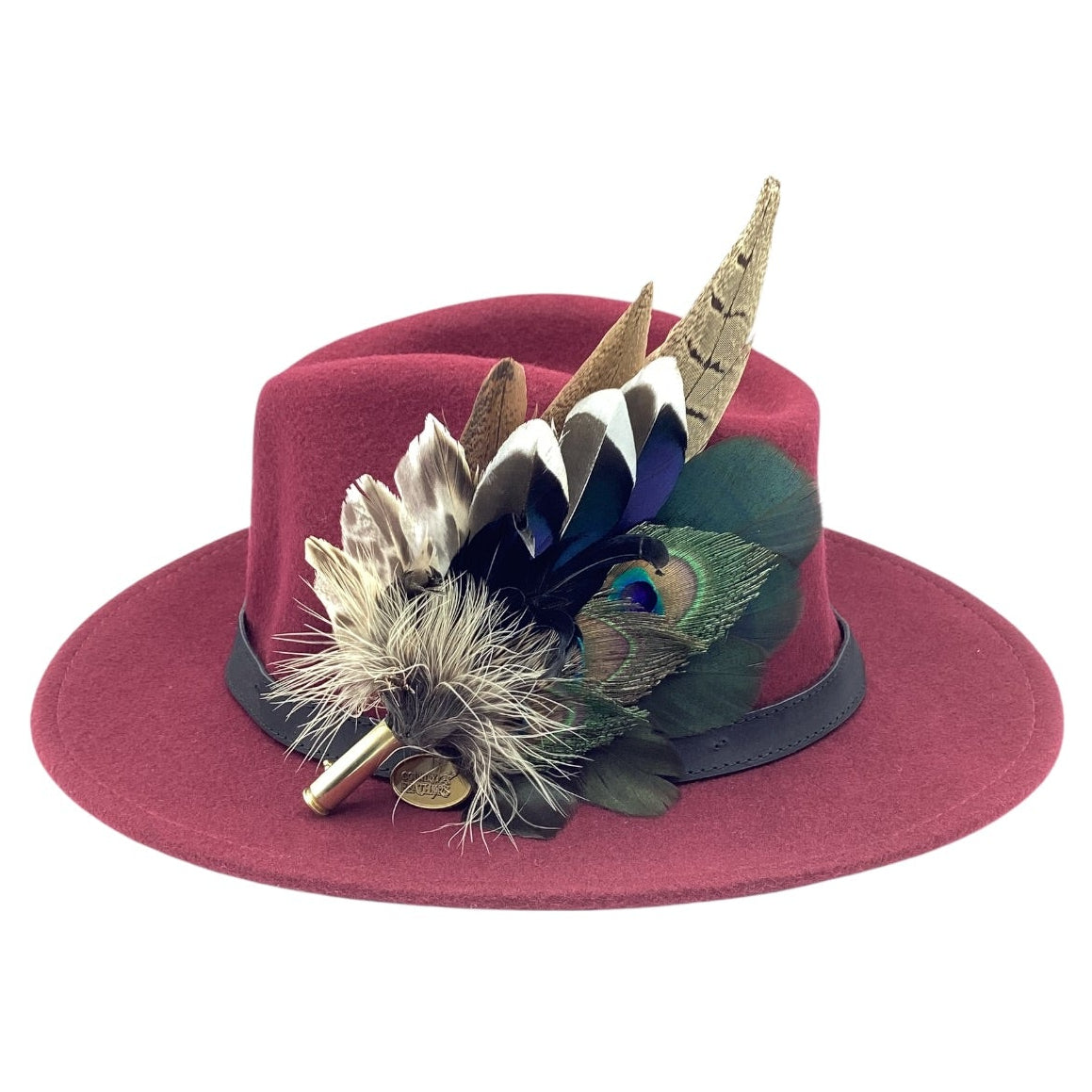Peacock, Duck and Natural Feather Hat Pin (CFP832)