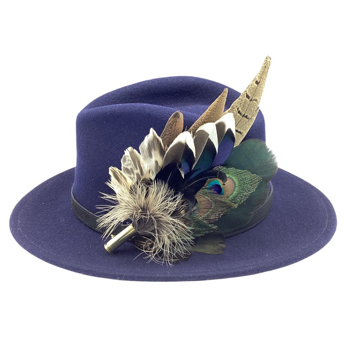 Peacock, Duck and Natural Feather Hat Pin (CFP832)