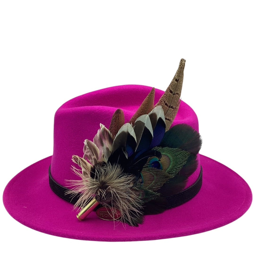 Peacock, Duck and Natural Feather Hat Pin (CFP832)