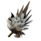 Black, White and Natural Feather Hat Pin (CFP834)