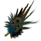 Navy, Green & natural Feather Hat Pin (CFP797)