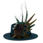 Teal, navy, green, gold & natural Feather Hat Pin (CFP794)