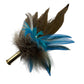 Teal and Natural Hat Pin (CFP516)