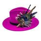 Blue, Grey & Natural Feather Hat Pin (CFP678)