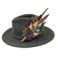 Brown, Green & Natural Feather Hat Pin (CFP674)