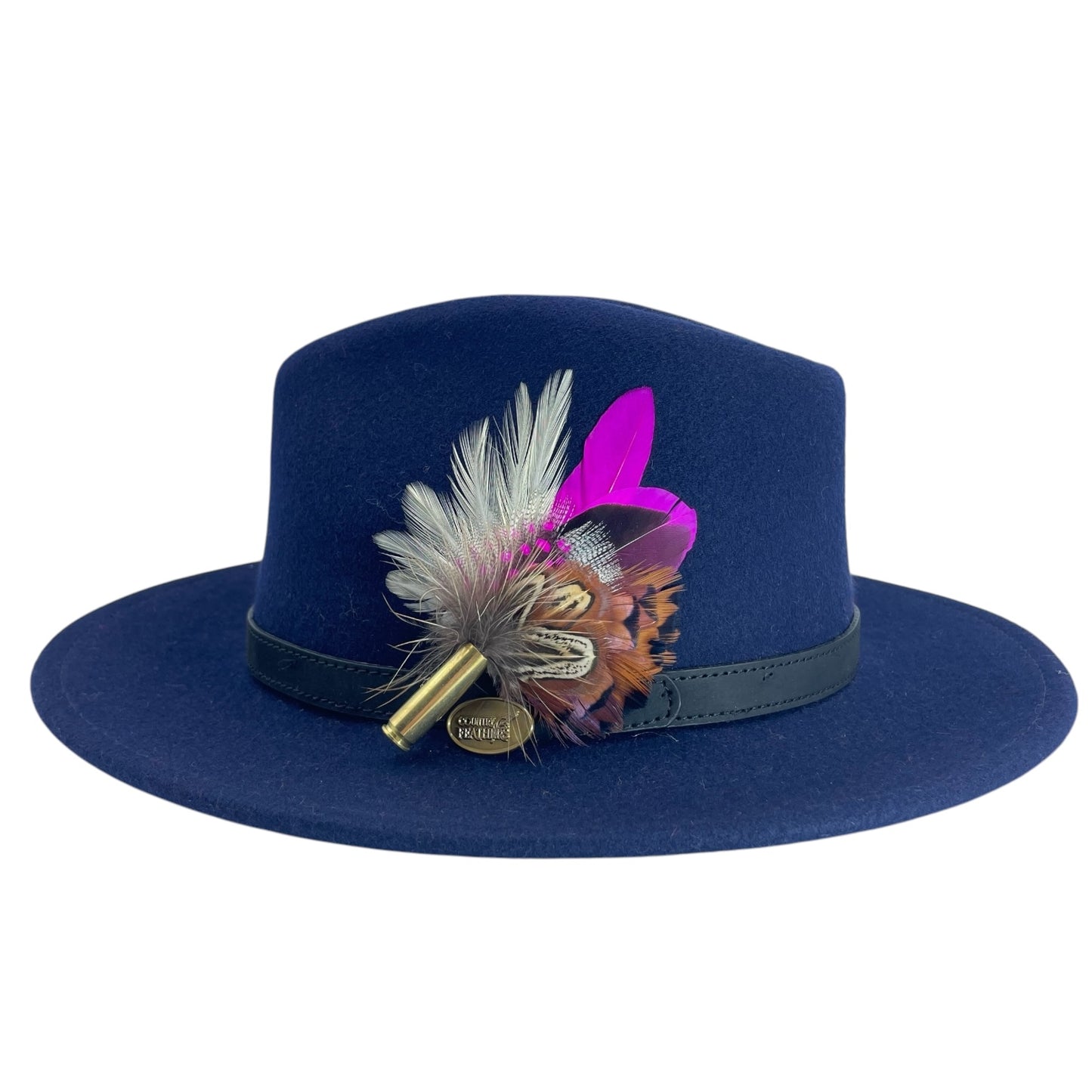 Cerise & Natural Feather Hat Pin (CFP725)