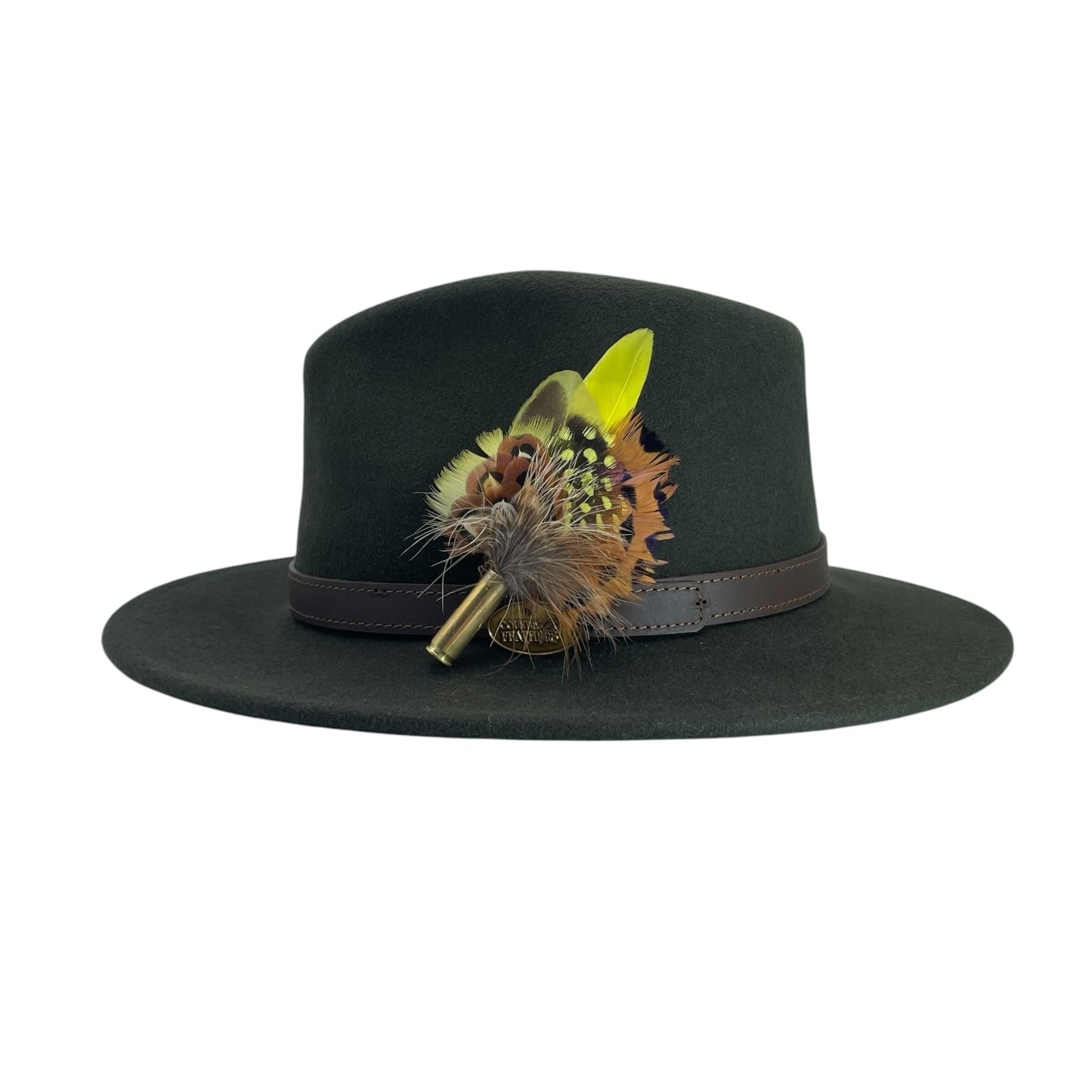 Yellow & Natural Feather Hat Pin (CFP739)