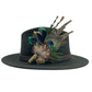 Green, Lemon & Natural Feather Hat Pin (CFP760)