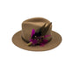 Cerise & Natural Feather Hat Pin (CFP476)