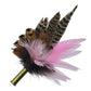 Pale Pink & Natural Feather Hat Pin (CFP474)