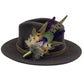 Peacock, Purple & Natural Feather Hat Pin (CFP434)