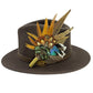 Rust, brown & natural Feather Hat Pin (CFP809)