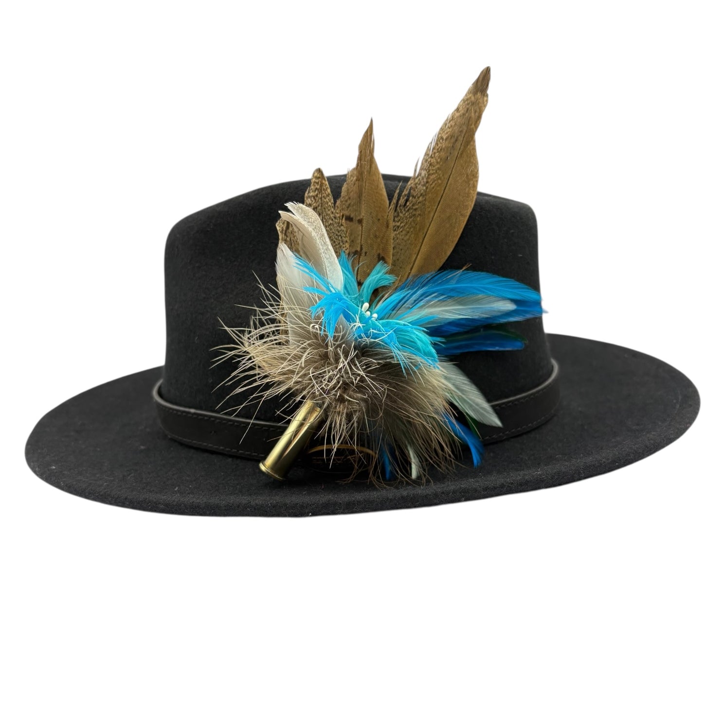 Teal and Natural Hat Pin (CFP516)