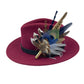 Blue, Grey & Natural Feather Hat Pin (CFP678)
