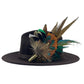 Teal & Natural Feather Hat Pin (CFP764) (