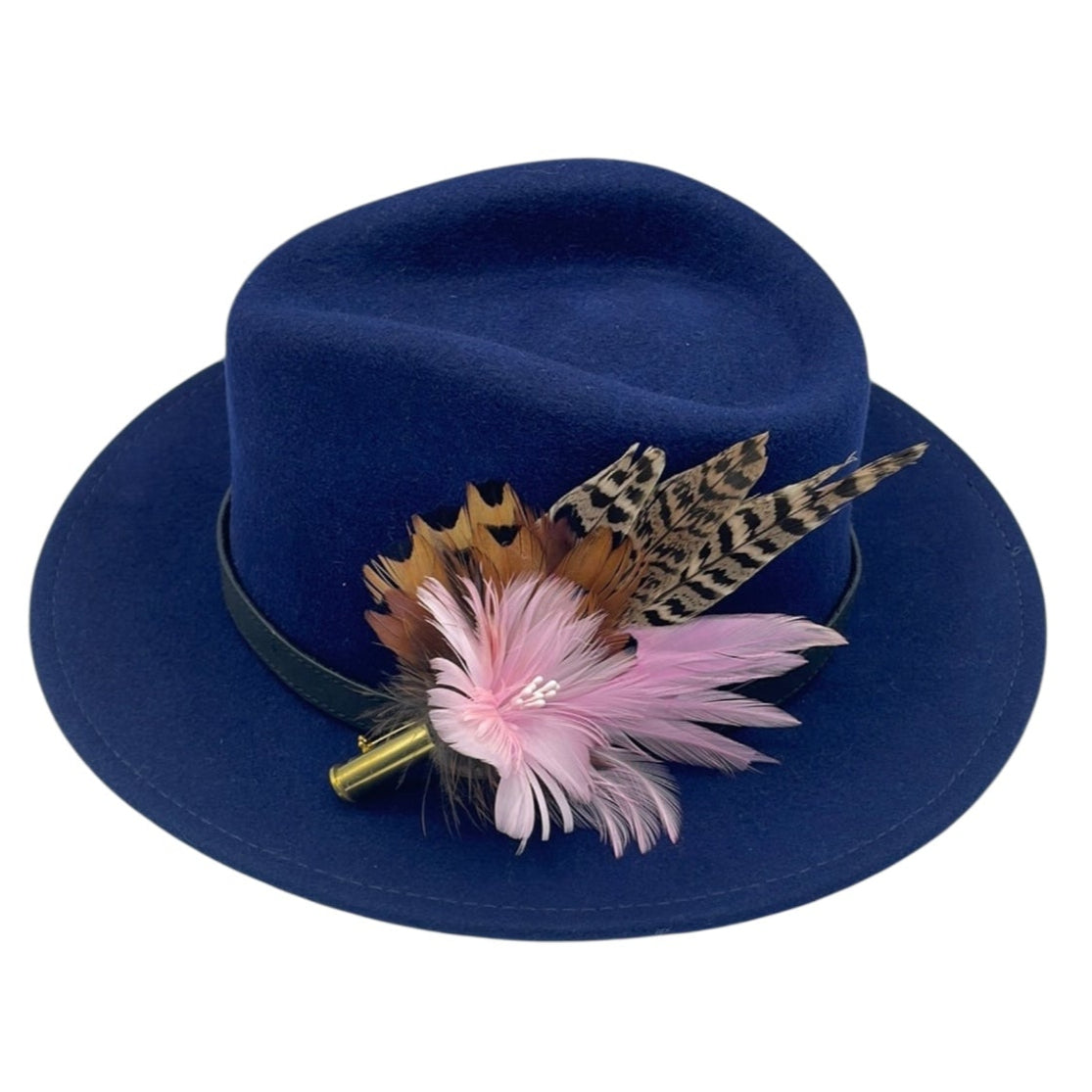 Pale Pink & Natural Feather Hat Pin (CFP474)