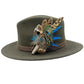 Turquoise, navy, green and natural Feather Hat Pin (CFP819) (Copy)