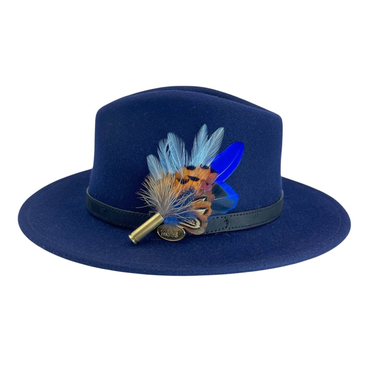 Blue & Feather Hat Pin (CFP735)