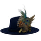 Peacock, Rust & Natural Feather Hat Pin (CFP757)
