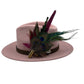 Peacock, Wine & Natural Feather Hat Pin (CFP419)