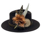 Coffee, Peach & White Feather hat Pin (CFP414)