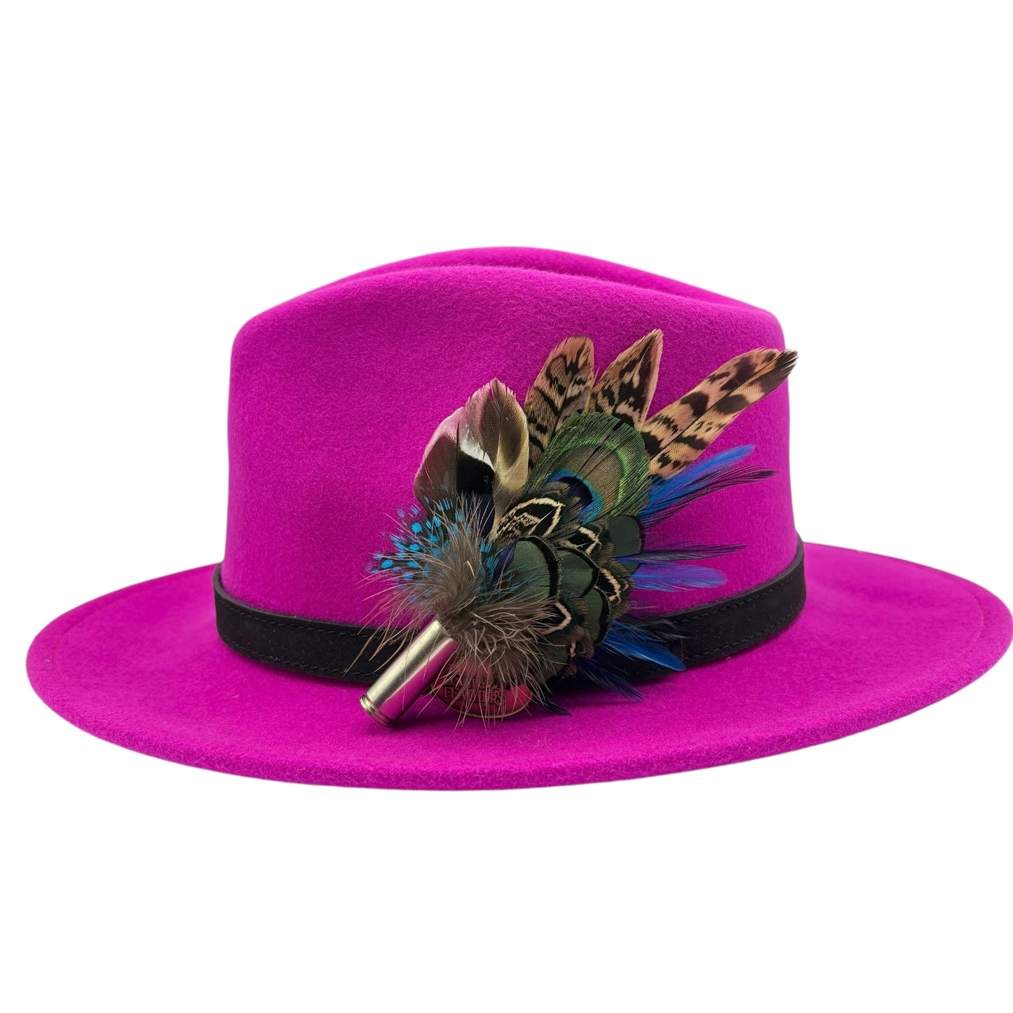 Turquoise, navy, green and natural Feather Hat Pin (CFP819) (Copy)