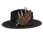 Black, White & Natural Pheasant Feather Hat Pin (CFP768)