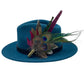 Peacock, Wine & Natural Feather Hat Pin (CFP419)