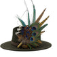 Teal, navy, green, gold & natural Feather Hat Pin (CFP794)
