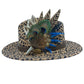 Turquoise, navy, green and natural Feather Hat Pin (CFP820)