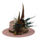 Teal, brown, green, cream & natural Feather Hat Pin (CFP795)