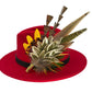Olive green, gold, yellow & natural Feather Hat Pin (CFP806)