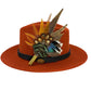 Rust, brown & natural Feather Hat Pin (CFP809)