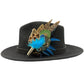 Teal, blue, green and natural Feather Hat Pin (CFP818)