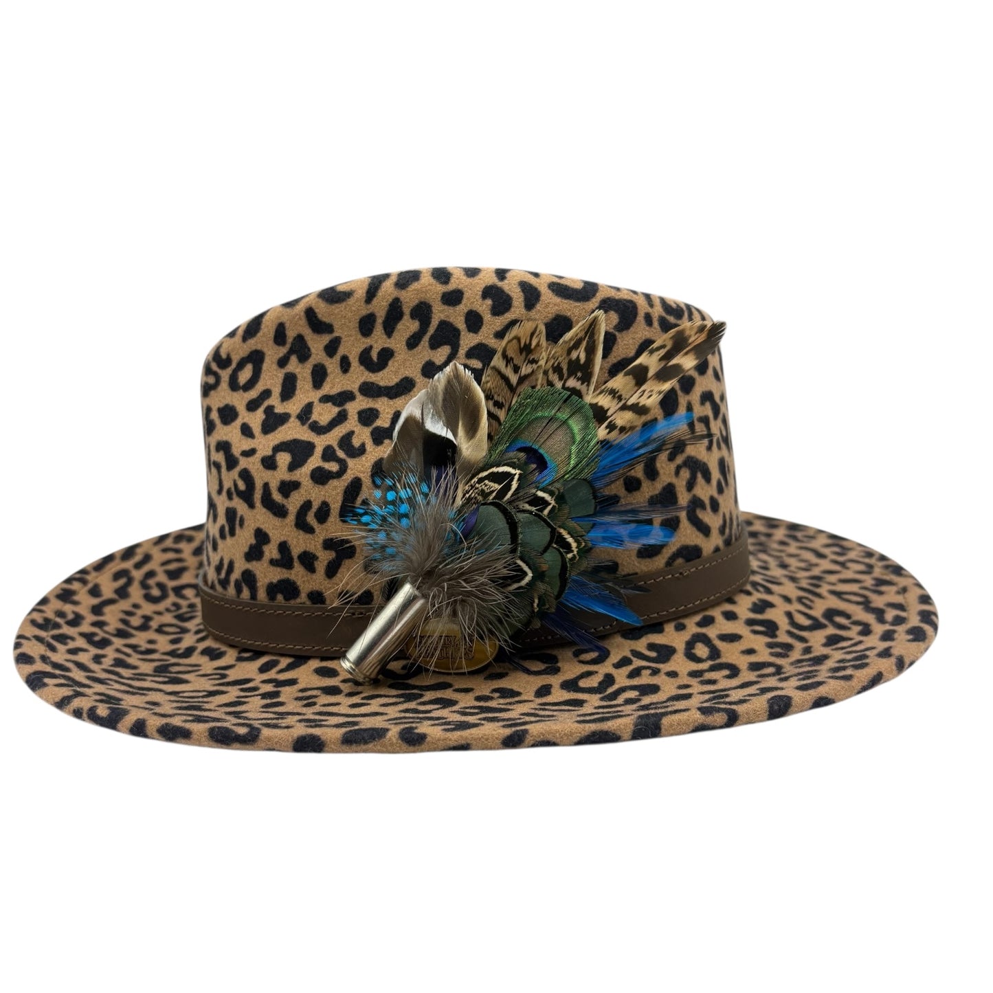 Turquoise, navy, green and natural Feather Hat Pin (CFP819) (Copy)
