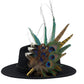 Teal, navy, green, gold & natural Feather Hat Pin (CFP794)