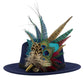 Wine, teal, green & natural Feather Hat Pin (CFP799)