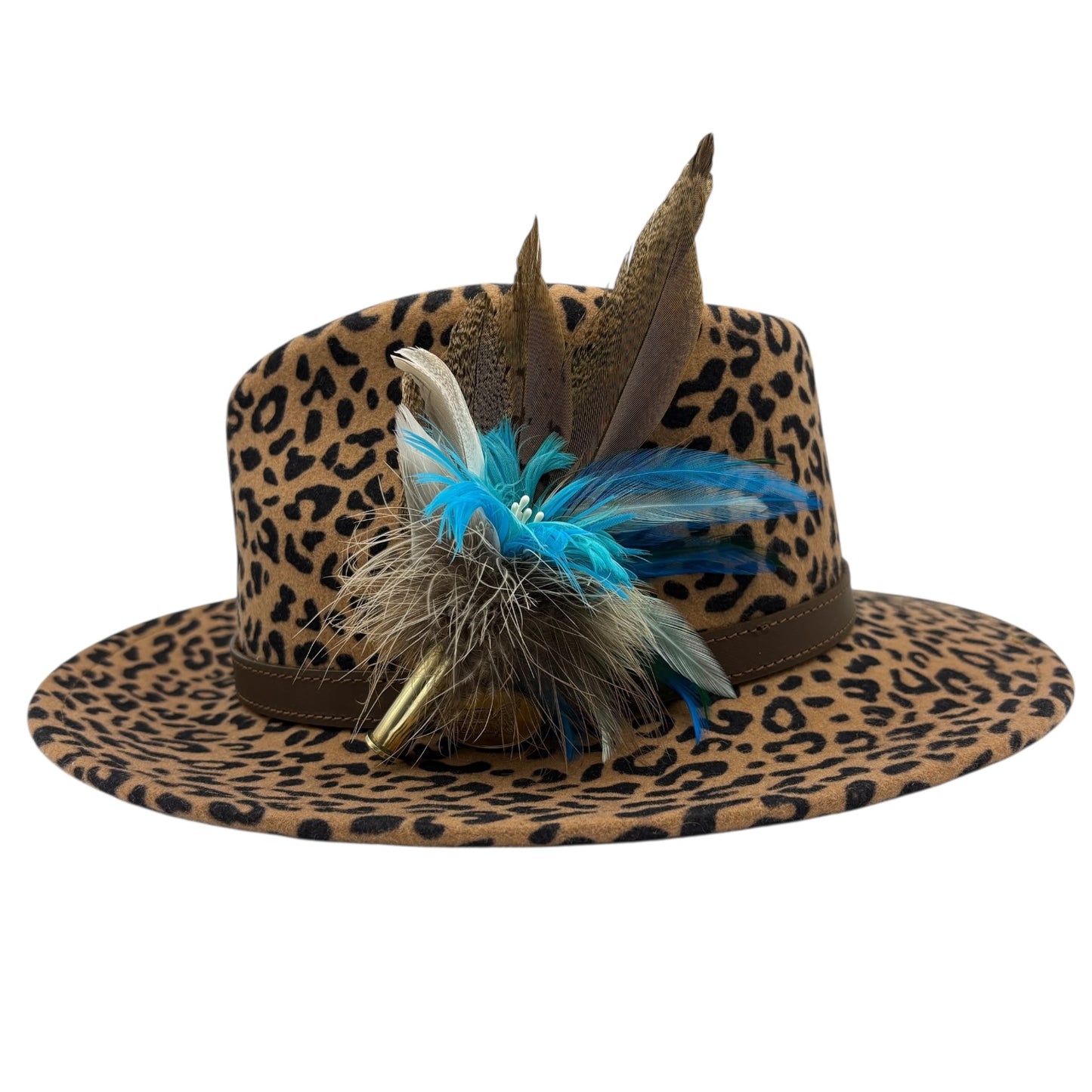 Teal and Natural Hat Pin (CFP516)