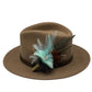 Pale Aqua & Natural Feather Hat Pin (CFP475)