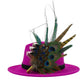 Teal, navy, green, gold & natural Feather Hat Pin (CFP794)