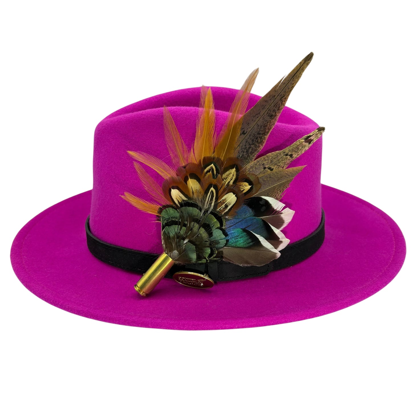 Rust, brown & natural Feather Hat Pin (CFP809)