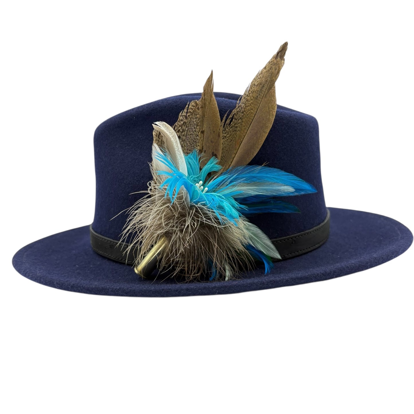 Teal and Natural Hat Pin (CFP516)