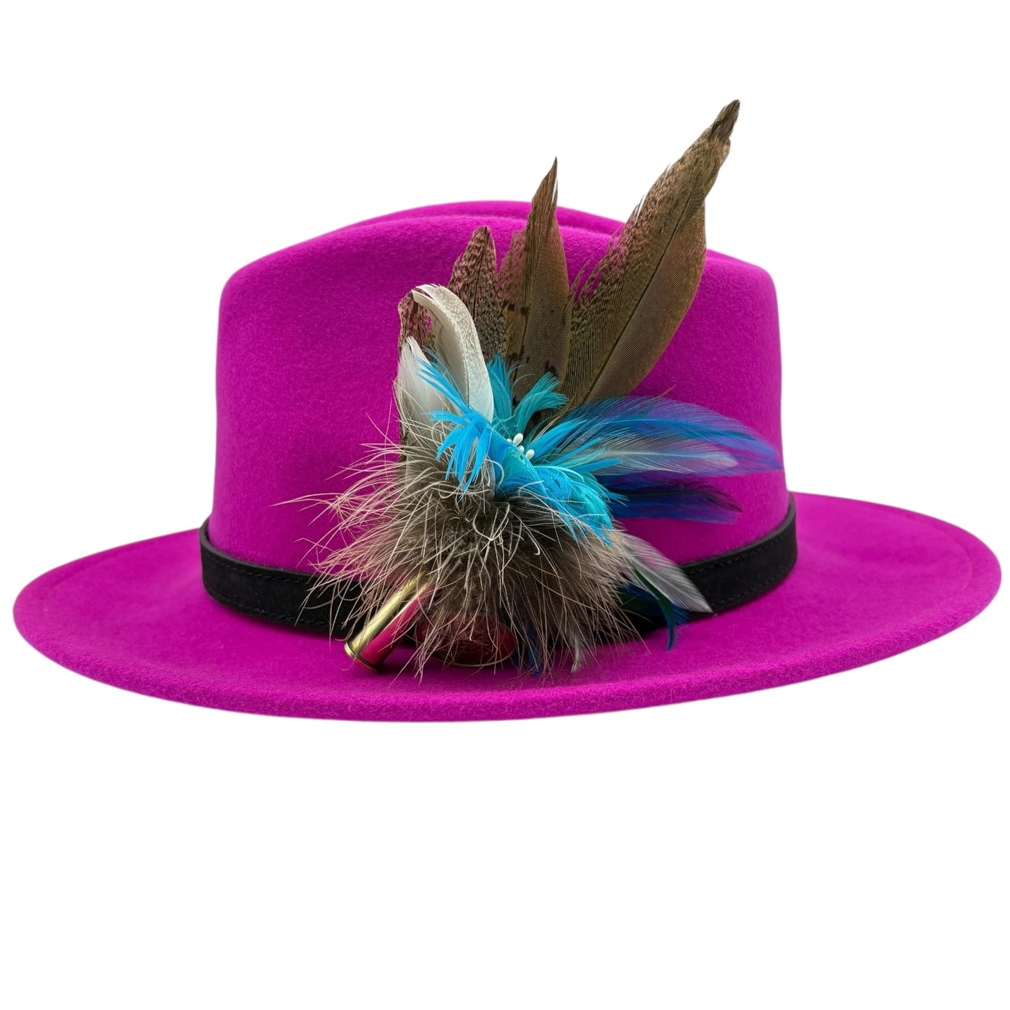 Teal and Natural Hat Pin (CFP516)