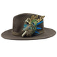 Turquoise, navy, green and natural Feather Hat Pin (CFP819) (Copy)