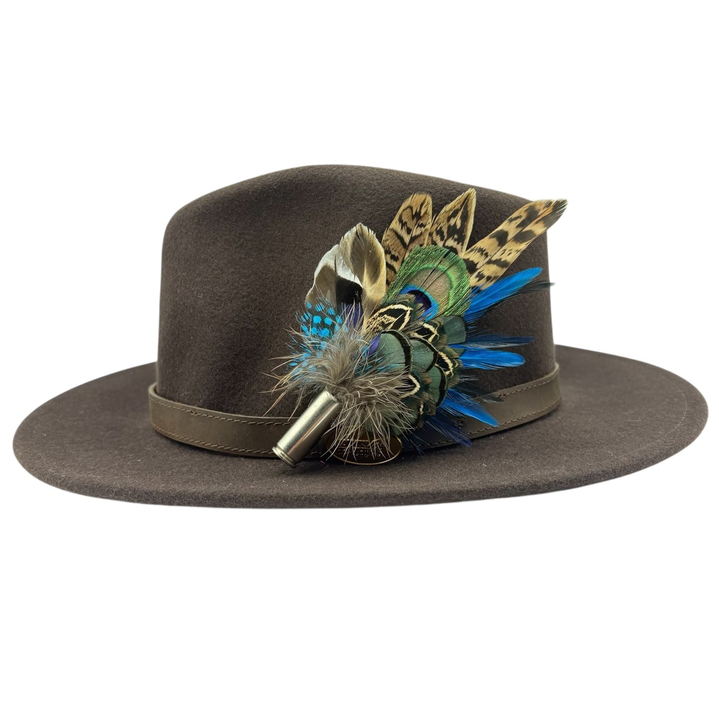 Turquoise, navy, green and natural Feather Hat Pin (CFP819) (Copy)